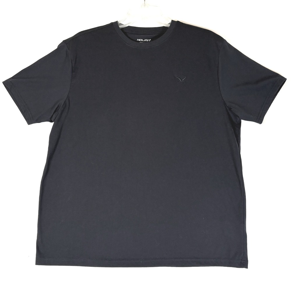 NOLIMIT Men's XL Navy Blue Short sleeve Crew Neck Regular Fit Cotton T-Shirt